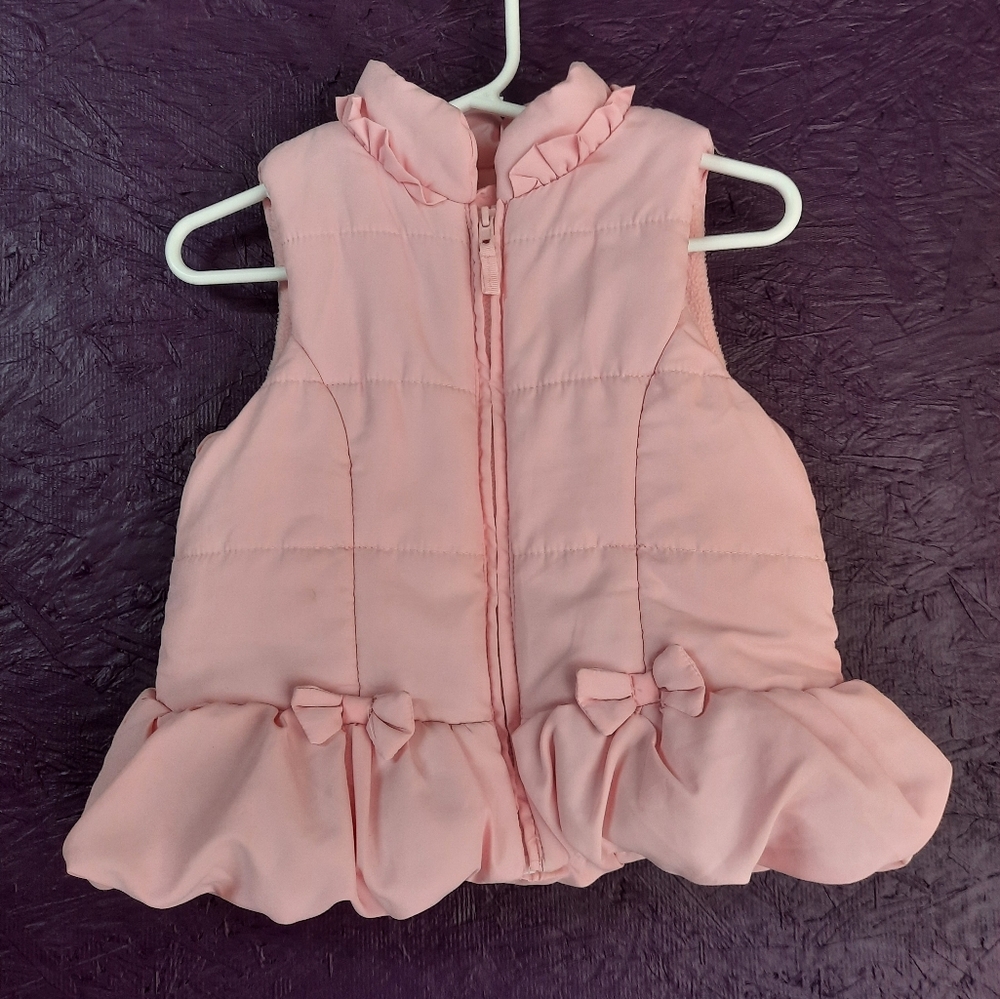 24Mo Baby Pink Girls Puffy Vest
